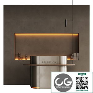 Small minimalistic reception desk