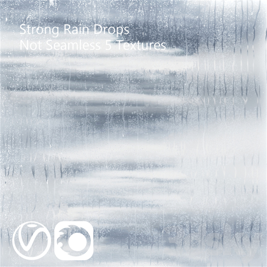 Wet glass - drops in the rain