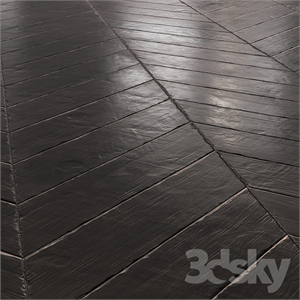 Chevron Parquet - Black Aged