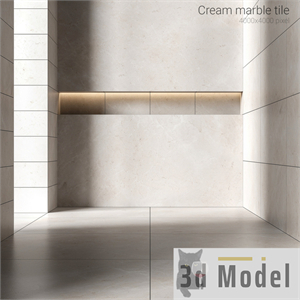 Cream marble tiles 2