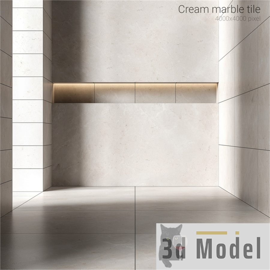 Cream marble tiles 2