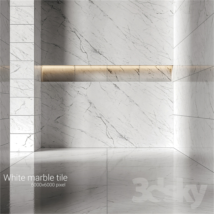 White marble tiles 5