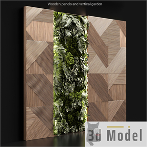 Wooden panels and vertical garden 2
