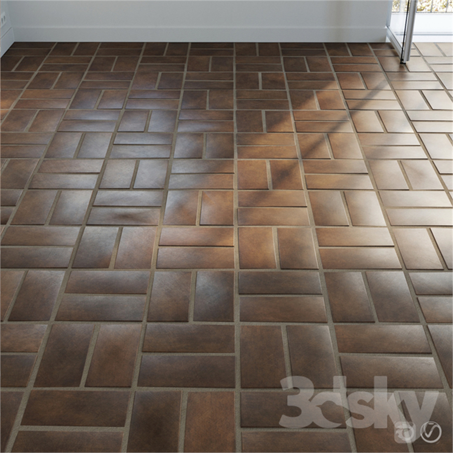 Ceramic tile set 05 - Dark Terracotta