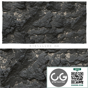 Black stone wall