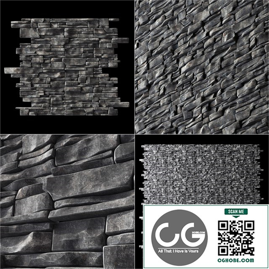Wall clincer rock brick n3 / Wall of rock clinker bricks