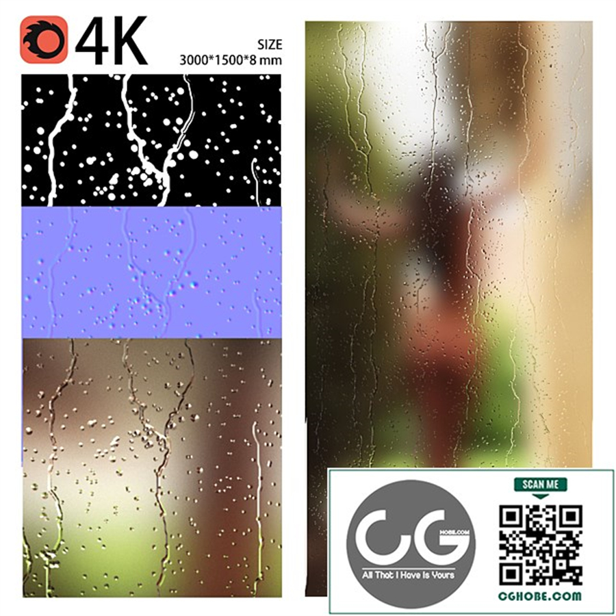 Wet misted glass
