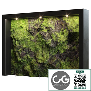 green natural stone wall1