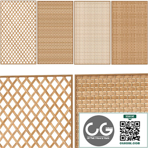 Decorative rattan partition 02