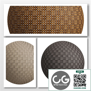 FB304 Wicker ribbon fiber | 3MAT | PBR | 4k