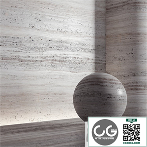 Stone material, travertine. 21, pbr, seamless