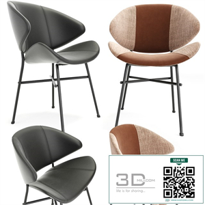 Cheri Gold - Velours - Chair - Dark Blue