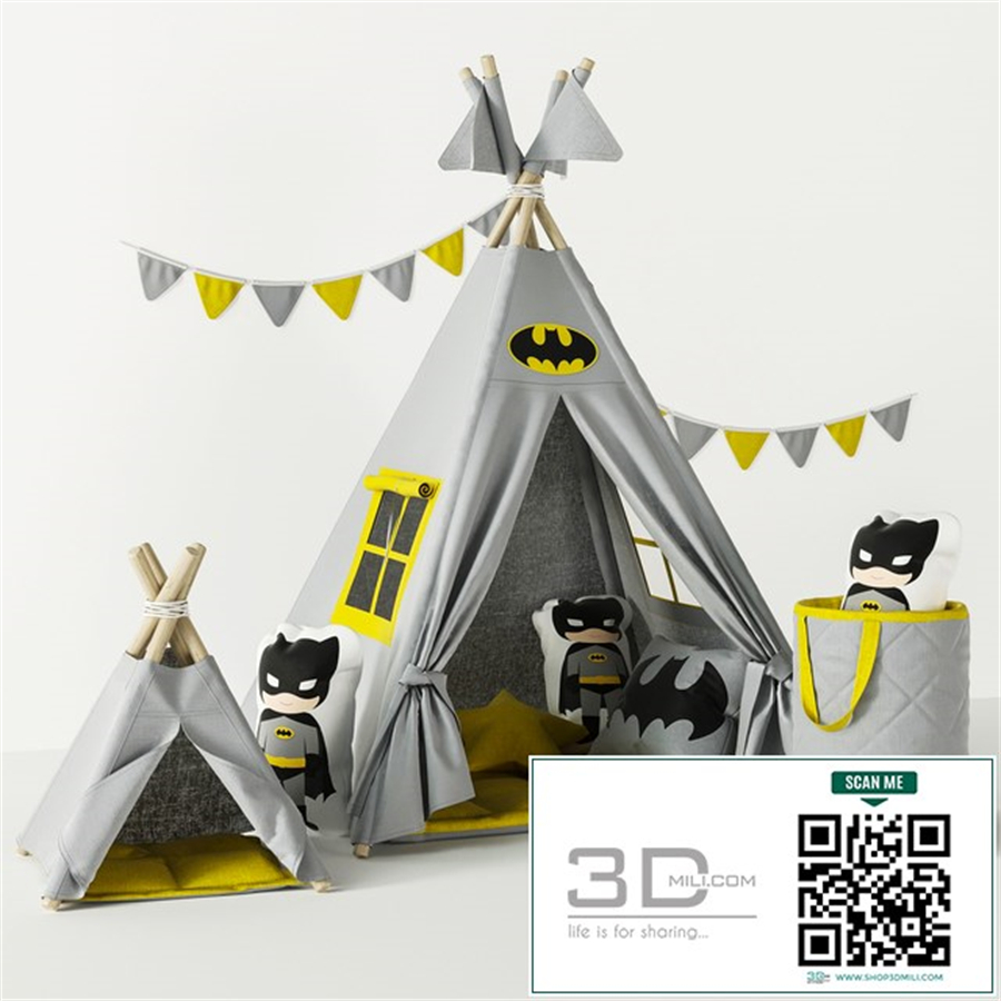 Wigwam Batman with cushions and basket