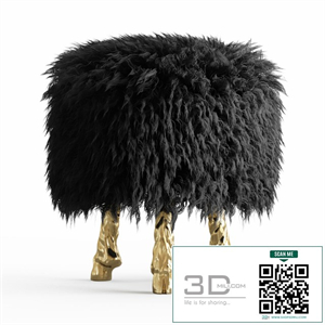 Mongolian lamb wool chair