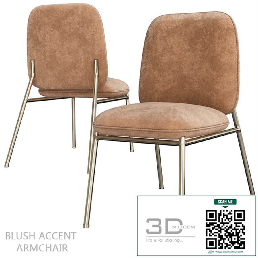 Blush Accent Armchair Vintage Velvet