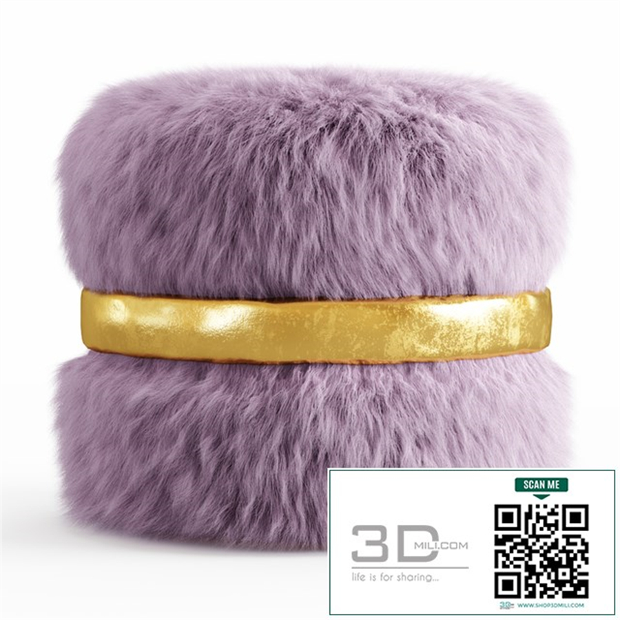 Layton Ottoman Fur