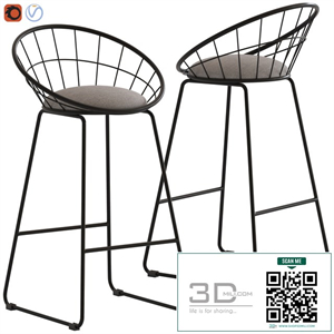Dwell home black nord barstool