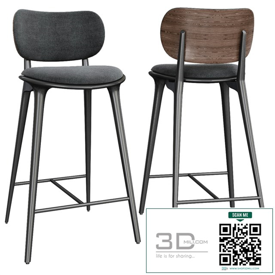 High Stool Backrest by Mater Design