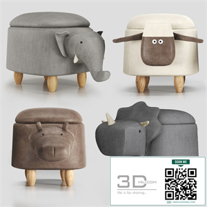 Hippo childrens storage stool