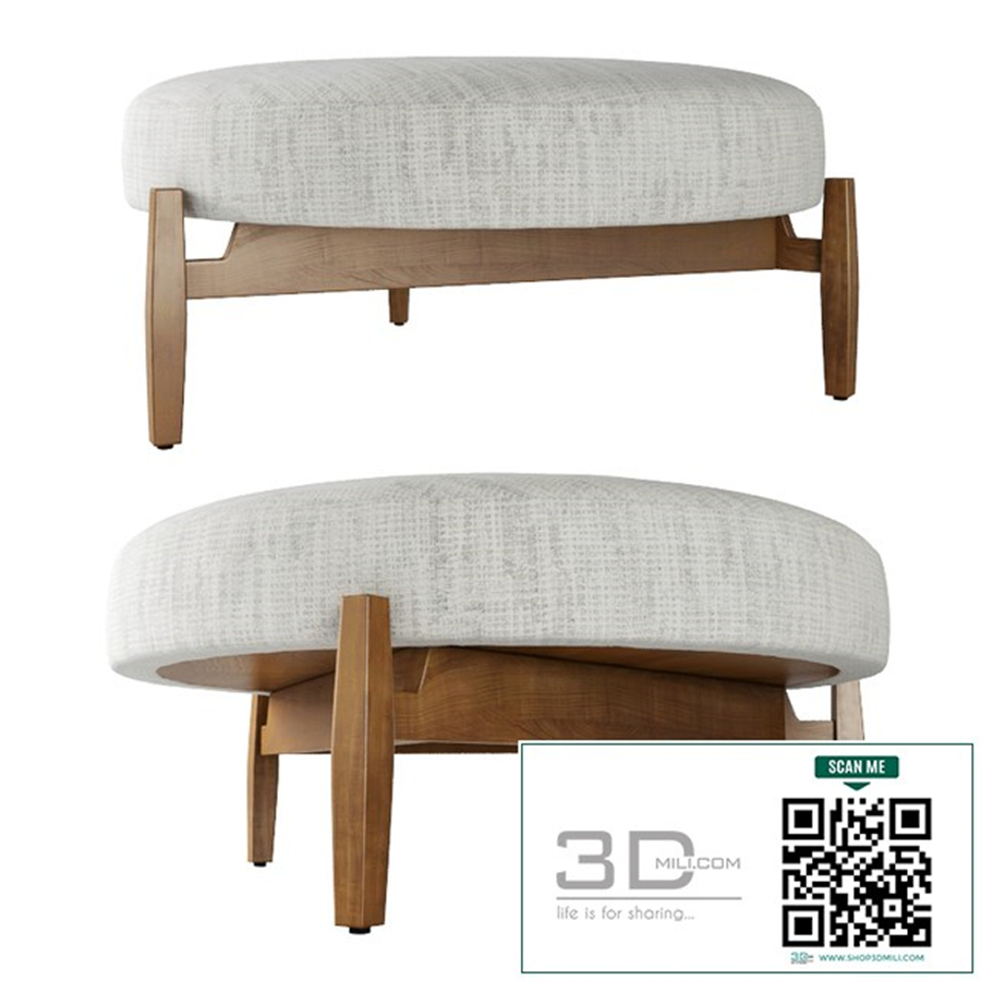 Ralph Pucci Round Ottoman