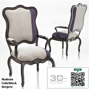 Michael & Madison Colorblock Bergere Chair