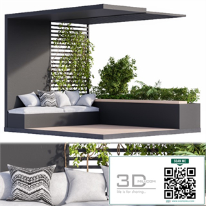 Roof Garden and Balcony Furniture Black Set