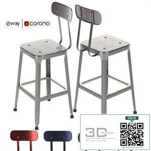 Schoolhouse Backed Utility Stool 26