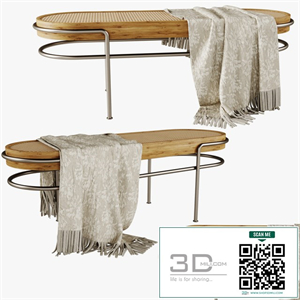 Rattan bench (middle)