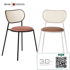 Piper Chair Upholstered Seat by Nicholas Karlovasitis