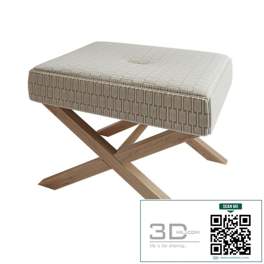 Lacrosse stool ottoman pouf