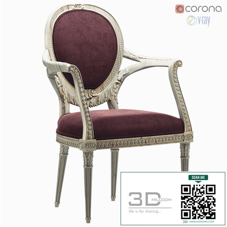 Baker hepplewhite carved armchair