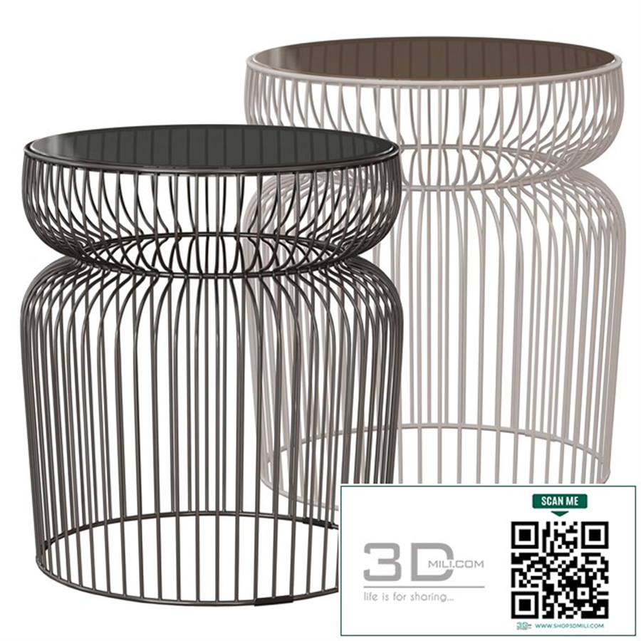 Spoke Glass Metal End Table (Crate and Barrel)