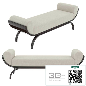 Custom made bench with curved arms