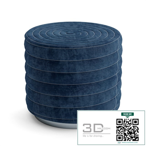Round spiral pouf