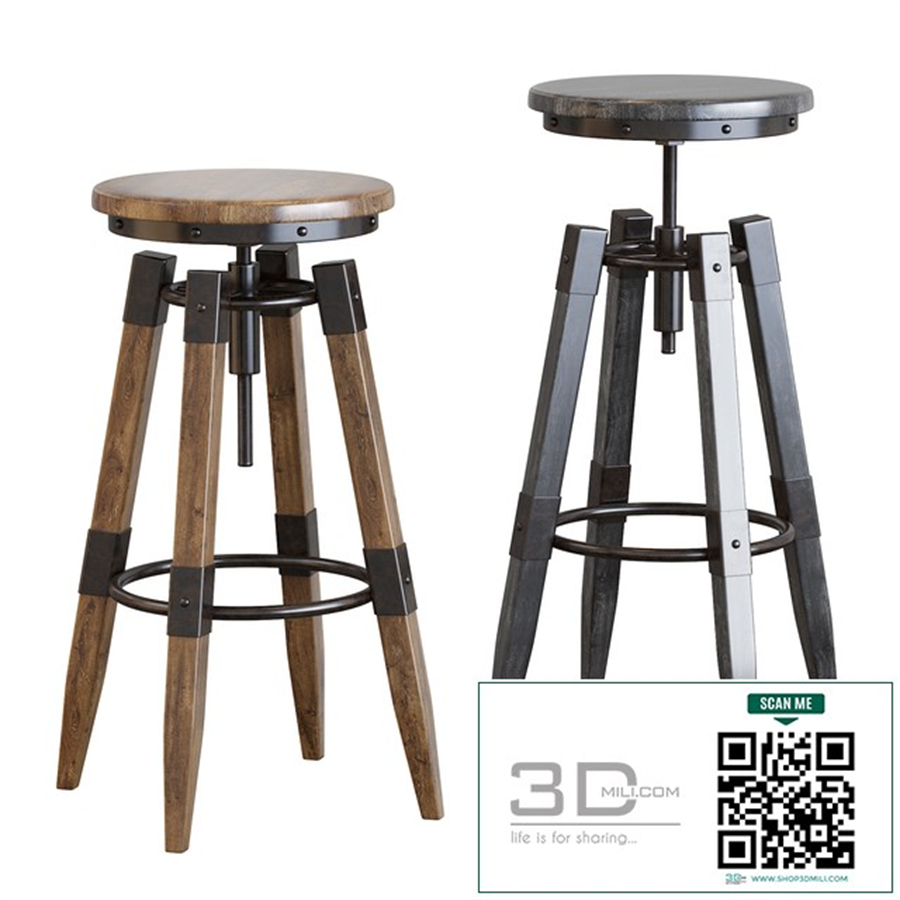 BY-lYJ Bar Stool Industrial Vintage Metal