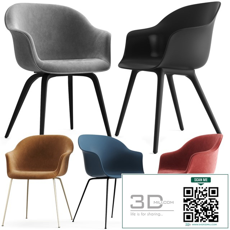 Gubi Bat Dining Chair Collection