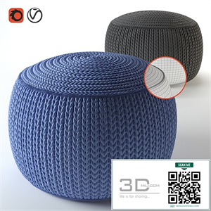 Knitted ottoman