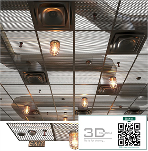 Modern ceiling system in Loft style