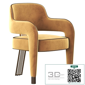 Invicta Ii Dining Chair with Metal Gilded Back Leg