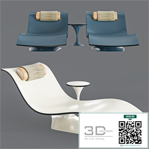 water pool lounge chair and table