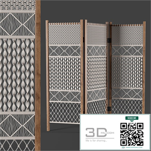 Macrame room divider
