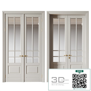 Double-leaf door