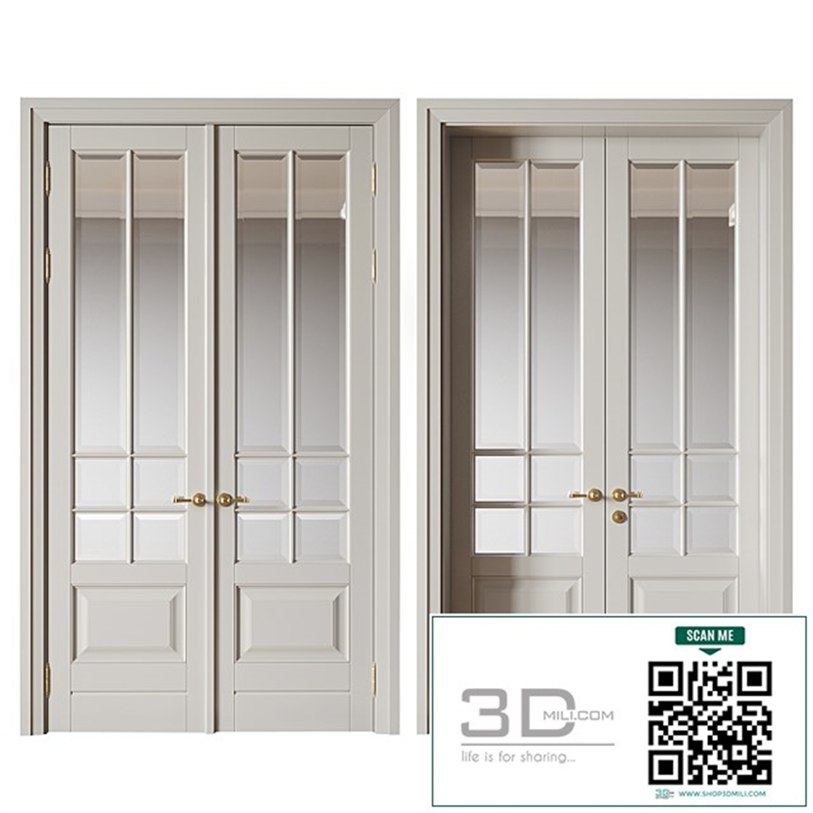 Double-leaf door