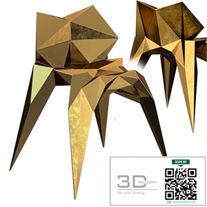 Brass bowtie chair