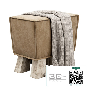 Carmela Cottage Ottoman by Union Rustic