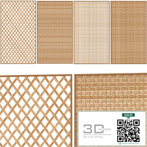 Decorative rattan partition 02