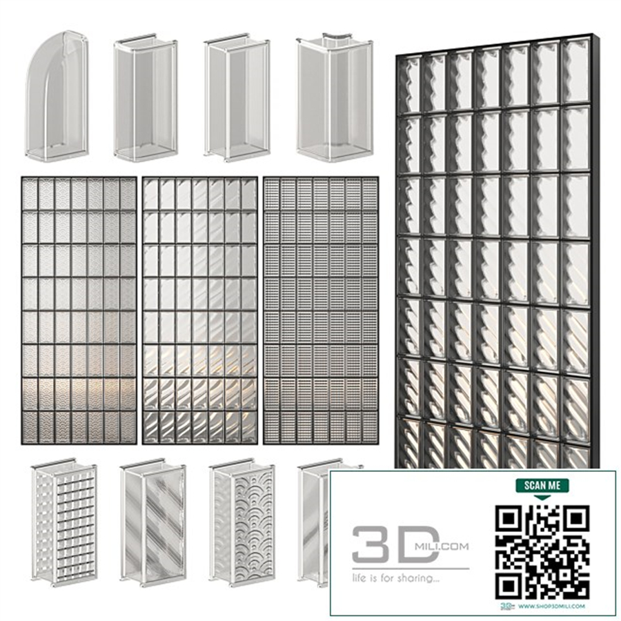 Glass Block Wall 03