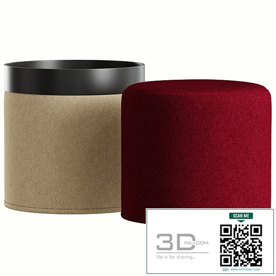 Drum pouf by Softline