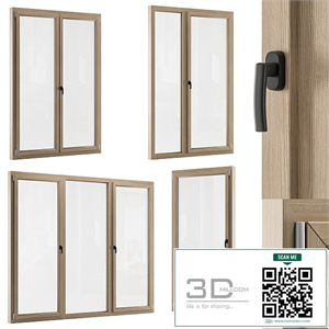 Wooden Window Modern - Windows Set 01