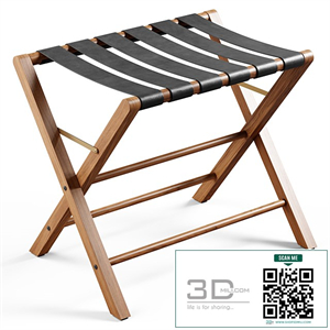 Zara Home - The leather and wood stand for suitcase